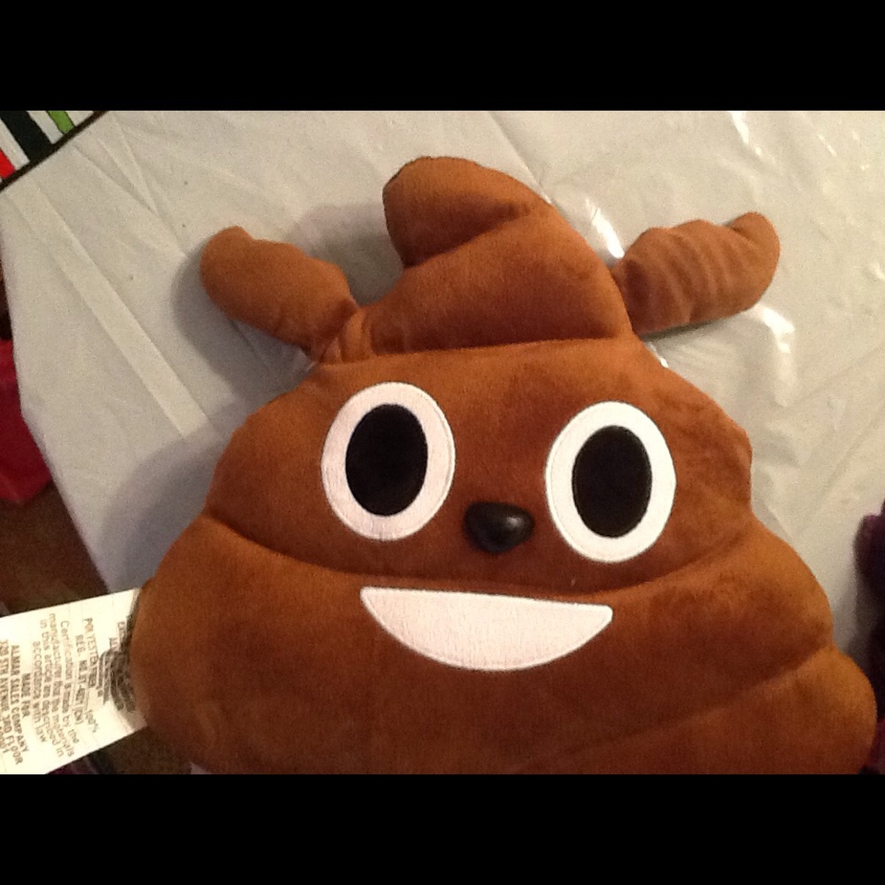 New without Tags Poop Emoji Pillow Reindeer!!